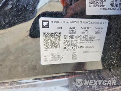 Zdjęcie 13 z 13 samochodu: 2021 CHEVROLET SILVERADO K1500 TRAIL BOSS CUSTOM VIN:3GCPYCEF4MG316623 - miniatura