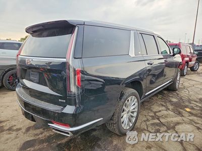 Trzecie zdjęcie samochodu z tyłu: 2023 CADILLAC ESCALADE ESV PREMIUM LUXURY VIN:1GYS4LKL3PR398584 - miniatura