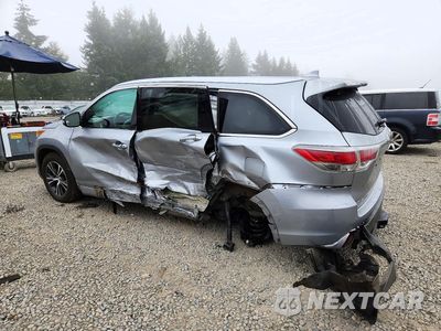 Drugie zdjęcie samochodu z przodu: 2016 TOYOTA HIGHLANDER XLE VIN:5TDJKRFH4GS273126 - miniatura