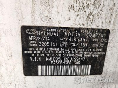 Zdjęcie 12 z 12 samochodu: 2014 HYUNDAI ELANTRA GT BASE VIN:KMHD35LHXEU199447 - miniatura
