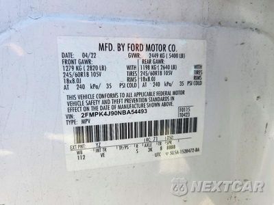 Zdjęcie 13 z 13 samochodu: 2022 FORD EDGE SEL VIN:2FMPK4J90NBA54493 - miniatura