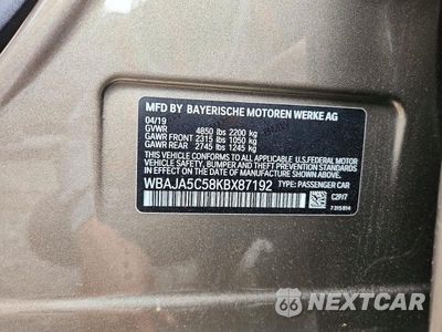 Zdjęcie 12 z 12 samochodu: 2019 BMW 530 I VIN:WBAJA5C58KBX87192 - miniatura
