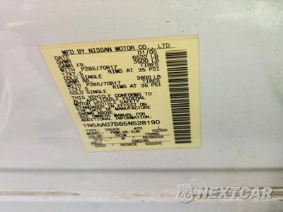 Zdjęcie 12 z 12 samochodu: 2005 NISSAN TITAN XE VIN:1N6AA07B65N528190 - miniatura