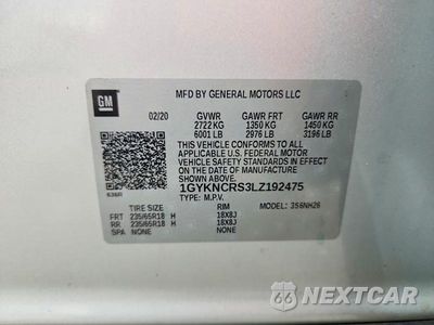 Zdjęcie 13 z 13 samochodu: 2020 CADILLAC XT5 PREMIUM LUXURY VIN:1GYKNCRS3LZ192475 - miniatura