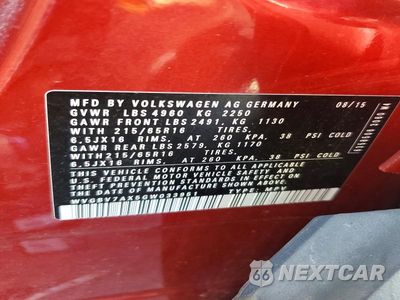 Zdjęcie 13 z 13 samochodu: 2016 VOLKSWAGEN TIGUAN S VIN:WVGBV7AX5GW033951 - miniatura