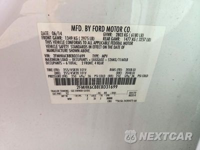 Zdjęcie 13 z 13 samochodu: 2014 FORD FLEX SEL VIN:2FMHK6C88EBD31699 - miniatura