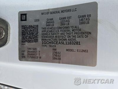 Zdjęcie 12 z 12 samochodu: 2020 CHEVROLET COLORADO LT VIN:1GCHSCEA5L1183281 - miniatura