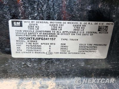 Zdjęcie 13 z 13 samochodu: 2015 CHEVROLET SILVERADO K1500 HIGH COUNTRY VIN:3GCUKTEJ0FG341157 - miniatura