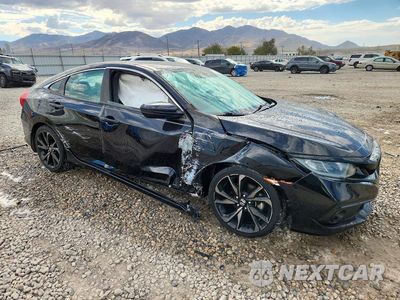 Czwarte zdjęcie samochodu z boku: 2019 HONDA CIVIC SPORT VIN:19XFC2F85KE037789 - miniatura
