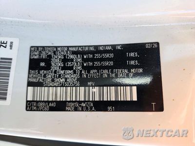 Zdjęcie 14 z 14 samochodu: 2026 TOYOTA GRAND HIGHLANDER HYBRID MAX PLATINUM VIN:5TDADAB57TS035756 - miniatura