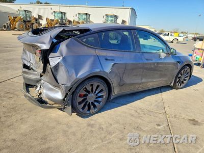 Trzecie zdjęcie samochodu z tyłu: 2022 TESLA MODEL Y VIN:7SAYGDEF6NF408100 - miniatura