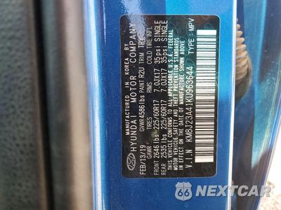 Zdjęcie 13 z 13 samochodu: 2019 HYUNDAI TUCSON SE VIN:KM8J23A41KU963644 - miniatura