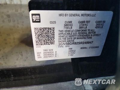 Zdjęcie 14 z 14 samochodu: 2025 CHEVROLET SUBURBAN K1500 HIGH COUNTRY VIN:1GNS6GR82SR249947 - miniatura