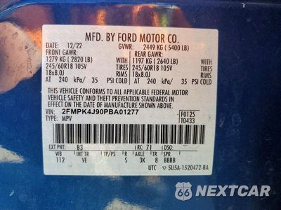 Zdjęcie 14 z 14 samochodu: 2023 FORD EDGE SEL VIN:2FMPK4J90PBA01277 - miniatura
