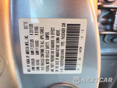 Zdjęcie 12 z 12 samochodu: 2012 HONDA ACCORD LXP VIN:1HGCP2F40CA104468 - miniatura