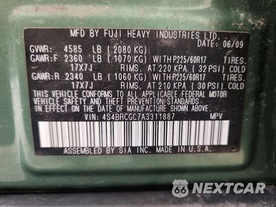 Zdjęcie 12 z 12 samochodu: 2010 SUBARU OUTBACK 2.5I PREMIUM VIN:4S4BRCGC7A3311887 - miniatura