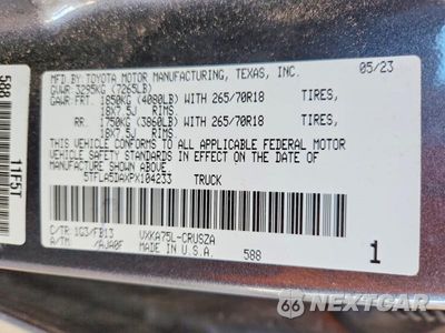 Zdjęcie 12 z 12 samochodu: 2023 TOYOTA TUNDRA SR5 VIN:5TFLA5DAXPX104233 - miniatura
