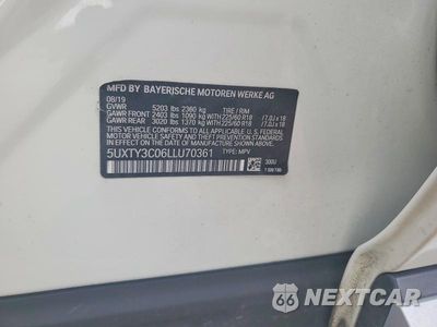 Zdjęcie 13 z 13 samochodu: 2020 BMW X3 SDRIVE30I VIN:5UXTY3C06LLU70361 - miniatura