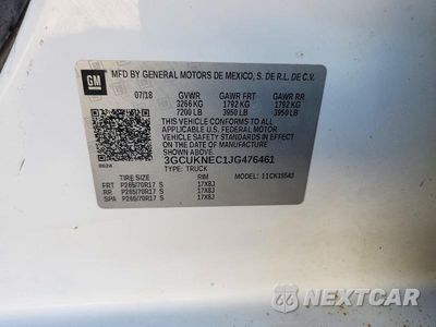 Zdjęcie 12 z 12 samochodu: 2018 CHEVROLET SILVERADO K1500 VIN:3GCUKNEC1JG476461 - miniatura