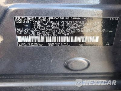 Zdjęcie 13 z 13 samochodu: 2013 TOYOTA RAV4 LE VIN:2T3BFREVXDW113102 - miniatura