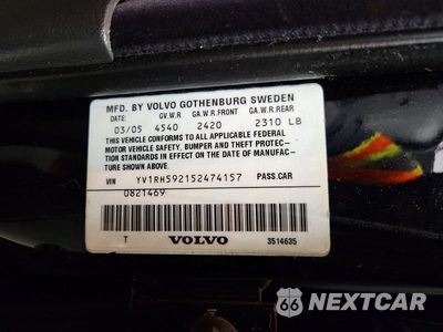 Zdjęcie 12 z 12 samochodu: 2005 VOLVO S60 2.5T VIN:YV1RH592152474157 - miniatura