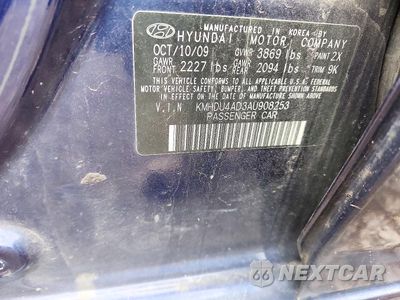 Zdjęcie 12 z 12 samochodu: 2010 HYUNDAI ELANTRA GLS VIN:KMHDU4AD3AU908253 - miniatura