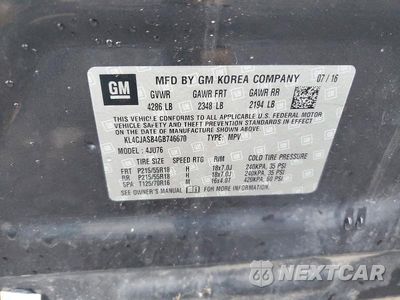 Zdjęcie 14 z 14 samochodu: 2016 BUICK ENCORE VIN:KL4CJASB4GB746670 - miniatura