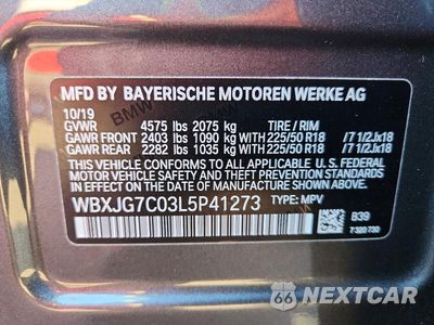 Zdjęcie 13 z 13 samochodu: 2020 BMW X1 SDRIVE28I VIN:WBXJG7C03L5P41273 - miniatura