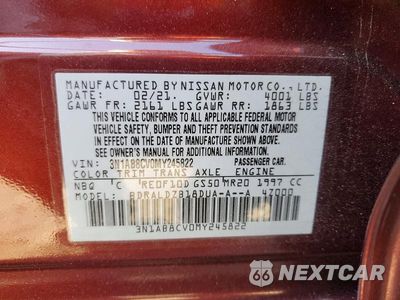 Zdjęcie 12 z 12 samochodu: 2021 NISSAN SENTRA SV VIN:3N1AB8CV0MY245822 - miniatura