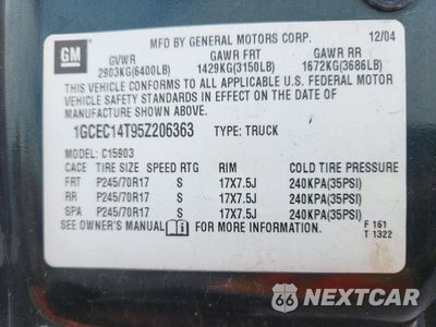 Zdjęcie 13 z 13 samochodu: 2005 CHEVROLET SILVERADO C1500 VIN:1GCEC14T95Z206363 - miniatura