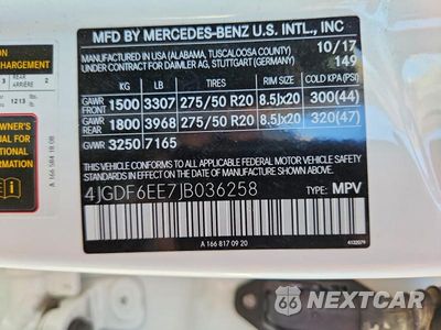 Zdjęcie 13 z 13 samochodu: 2018 MERCEDES-BENZ GLS 450 4MATIC VIN:4JGDF6EE7JB036258 - miniatura