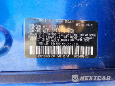 Zdjęcie 12 z 12 samochodu: 2011 SUBARU IMPREZA WRX VIN:JF1GR7E6XBG832570 - miniatura