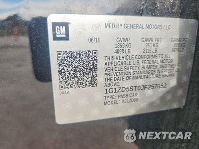 Zdjęcie 12 z 12 samochodu: 2018 CHEVROLET MALIBU LT VIN:1G1ZD5ST0JF257652 - miniatura