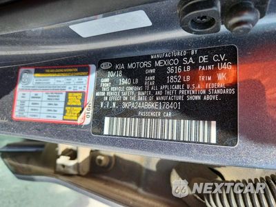 Zdjęcie 12 z 12 samochodu: 2019 KIA RIO S VIN:3KPA24AB6KE178401 - miniatura