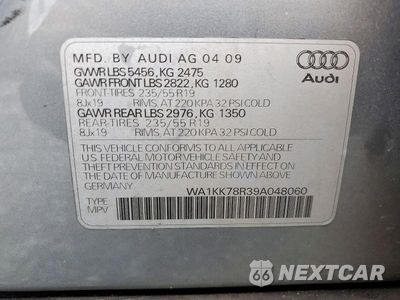 Zdjęcie 13 z 13 samochodu: 2009 AUDI Q5 3.2 VIN:WA1KK78R39A048060 - miniatura