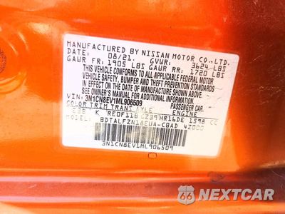 Zdjęcie 12 z 12 samochodu: 2021 NISSAN VERSA SV VIN:3N1CN8EV1ML906509 - miniatura