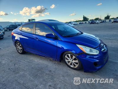 Czwarte zdjęcie samochodu z boku: 2014 HYUNDAI ACCENT GLS VIN:KMHCU4AE4EU764626 - miniatura