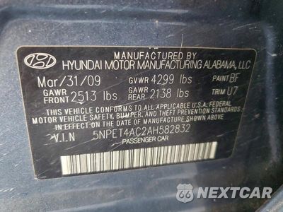 Zdjęcie 12 z 12 samochodu: 2010 HYUNDAI SONATA GLS VIN:5NPET4AC2AH582832 - miniatura