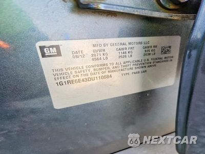 Zdjęcie 13 z 13 samochodu: 2013 CHEVROLET VOLT VIN:1G1RE6E43DU110684 - miniatura