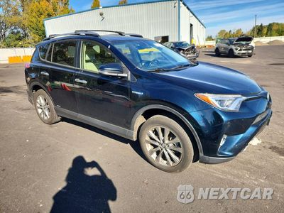 Czwarte zdjęcie samochodu z boku: 2018 TOYOTA RAV4 HV LIMITED VIN:JTMDJREV7JD168607 - miniatura