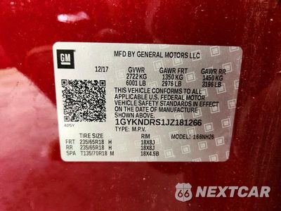Zdjęcie 14 z 14 samochodu: 2018 CADILLAC XT5 LUXURY VIN:1GYKNDRS1JZ181266 - miniatura