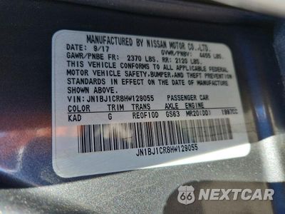 Zdjęcie 14 z 14 samochodu: 2017 NISSAN ROGUE SPORT SV VIN:JN1BJ1CR8HW129055 - miniatura