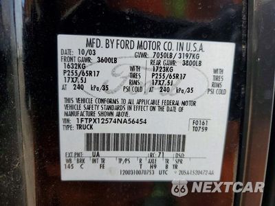 Zdjęcie 13 z 13 samochodu: 2004 FORD F150 VIN:1FTPX12574NA56454 - miniatura