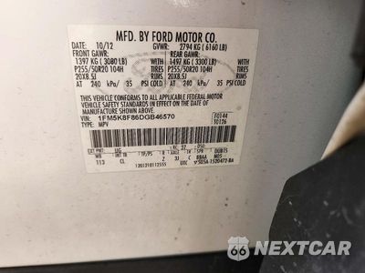 Zdjęcie 13 z 13 samochodu: 2013 FORD EXPLORER LIMITED VIN:1FM5K8F86DGB46570 - miniatura