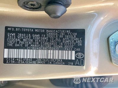 Zdjęcie 13 z 13 samochodu: 2009 TOYOTA COROLLA LE VIN:2T1BU40E99C150420 - miniatura