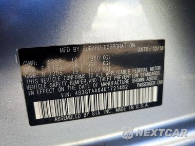 Zdjęcie 13 z 13 samochodu: 2019 SUBARU IMPREZA VIN:4S3GTAA64K1721482 - miniatura