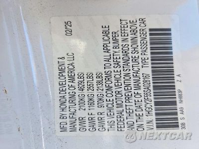 Zdjęcie 12 z 12 samochodu: 2025 HONDA ACCORD HYBRID SPORT VIN:1HGCY2F55SA028167 - miniatura