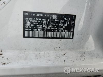 Zdjęcie 12 z 12 samochodu: 2022 VOLKSWAGEN JETTA SPORT VIN:3VWBM7BU5NM018937 - miniatura