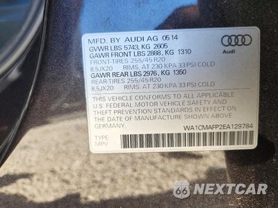 Zdjęcie 12 z 12 samochodu: 2014 AUDI Q5 TDI PREMIUM PLUS VIN:WA1CMAFP2EA129784 - miniatura