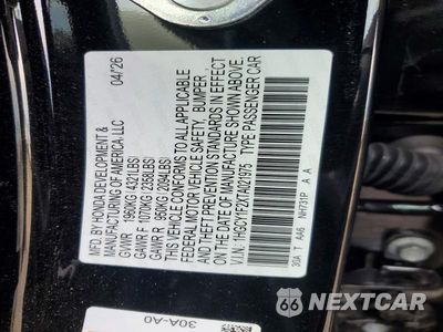 Zdjęcie 12 z 12 samochodu: 2026 HONDA ACCORD LX VIN:1HGCY1F2XTA021975 - miniatura
